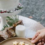 Thermal Paste - Crop cook with decorative Christmas Day title near tasty cake