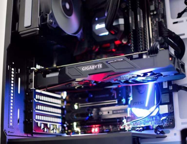GPU Overclocking - black Gigabyte graphics card