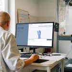 3D Modeling - man in white dress shirt sitting in front of computer