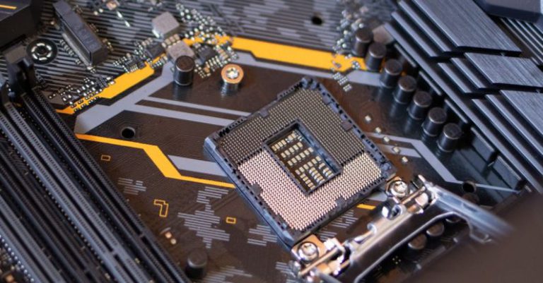 Motherboard Features - Black and Gray Motherboard