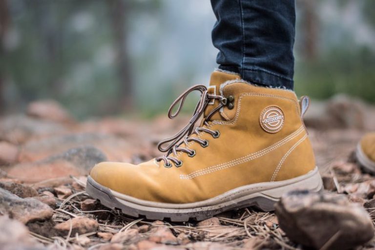 Dual Boot Benefits - brown and white lace-up boot