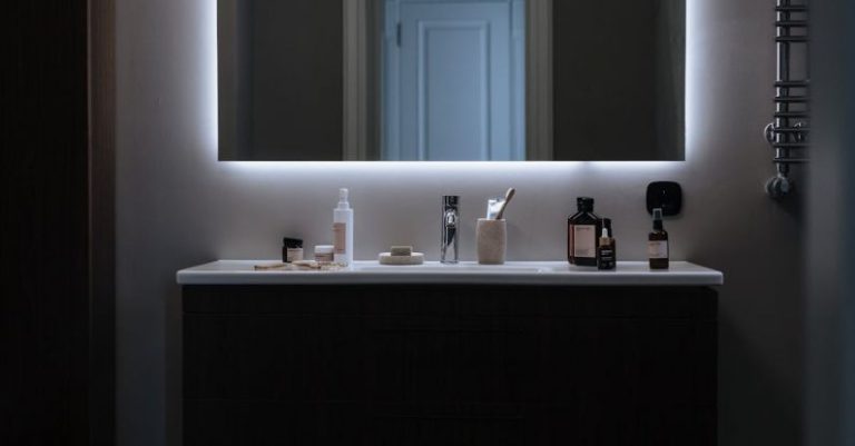 LED Lighting - Modern Bathroom with Mirror