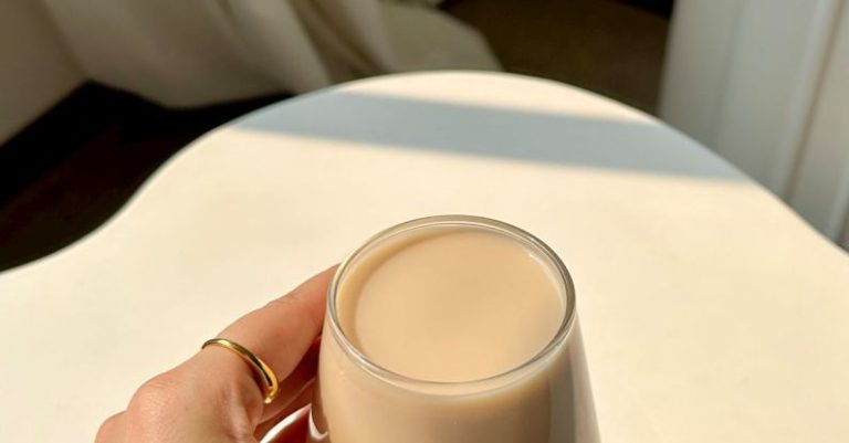 Glass Etching - hand holding coffee drink